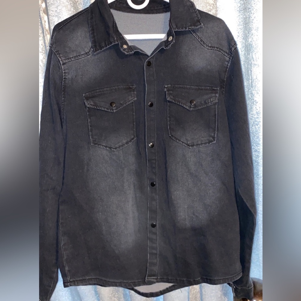 Black button up
